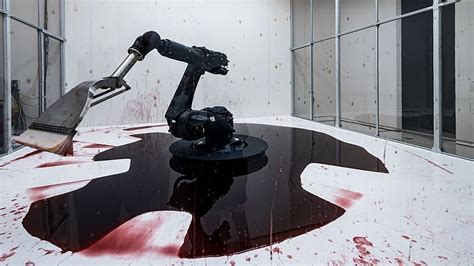 robotic arm hydraulic fluid art|Cant Help Myself by Sun Yuan & Peng Yu